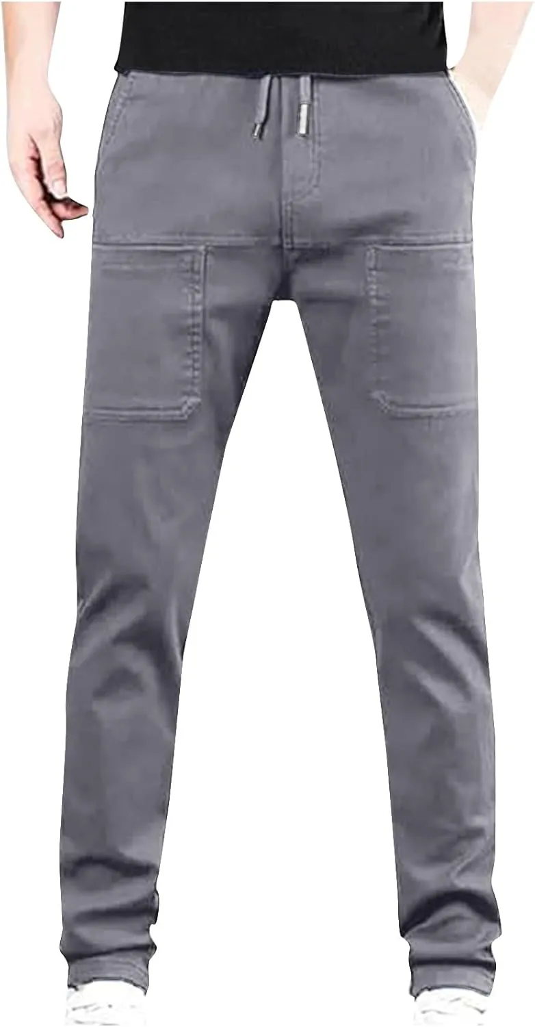 Mencomfy Cargo Pants Multipants - High Stretch Multi Pocket Durable Cargo Pants for Men Comfort Cargo Hiking Pant