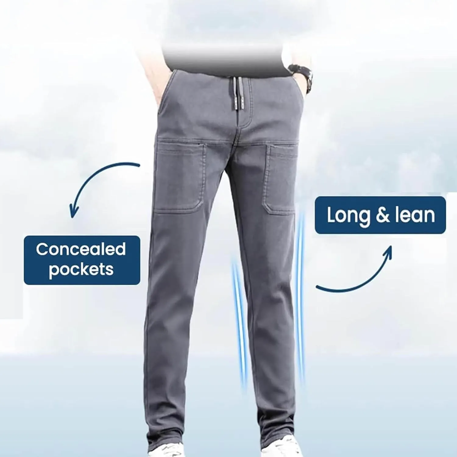 Mencomfy Cargo Pants Multipants - High Stretch Multi Pocket Durable Cargo Pants for Men Comfort Cargo Hiking Pant
