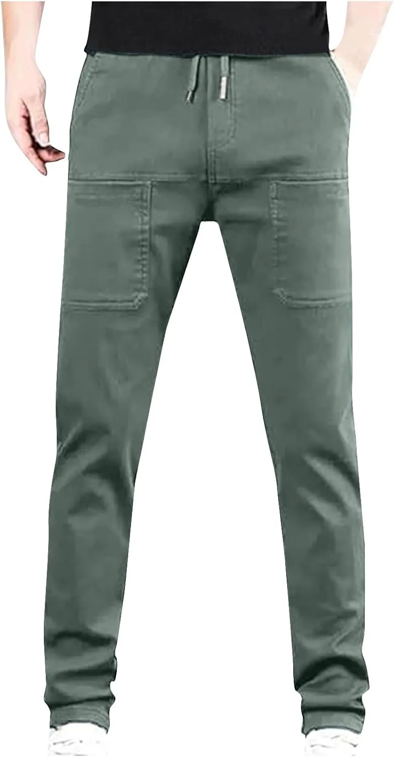 Mencomfy Cargo Pants Multipants - High Stretch Multi Pocket Durable Cargo Pants for Men Comfort Cargo Hiking Pant
