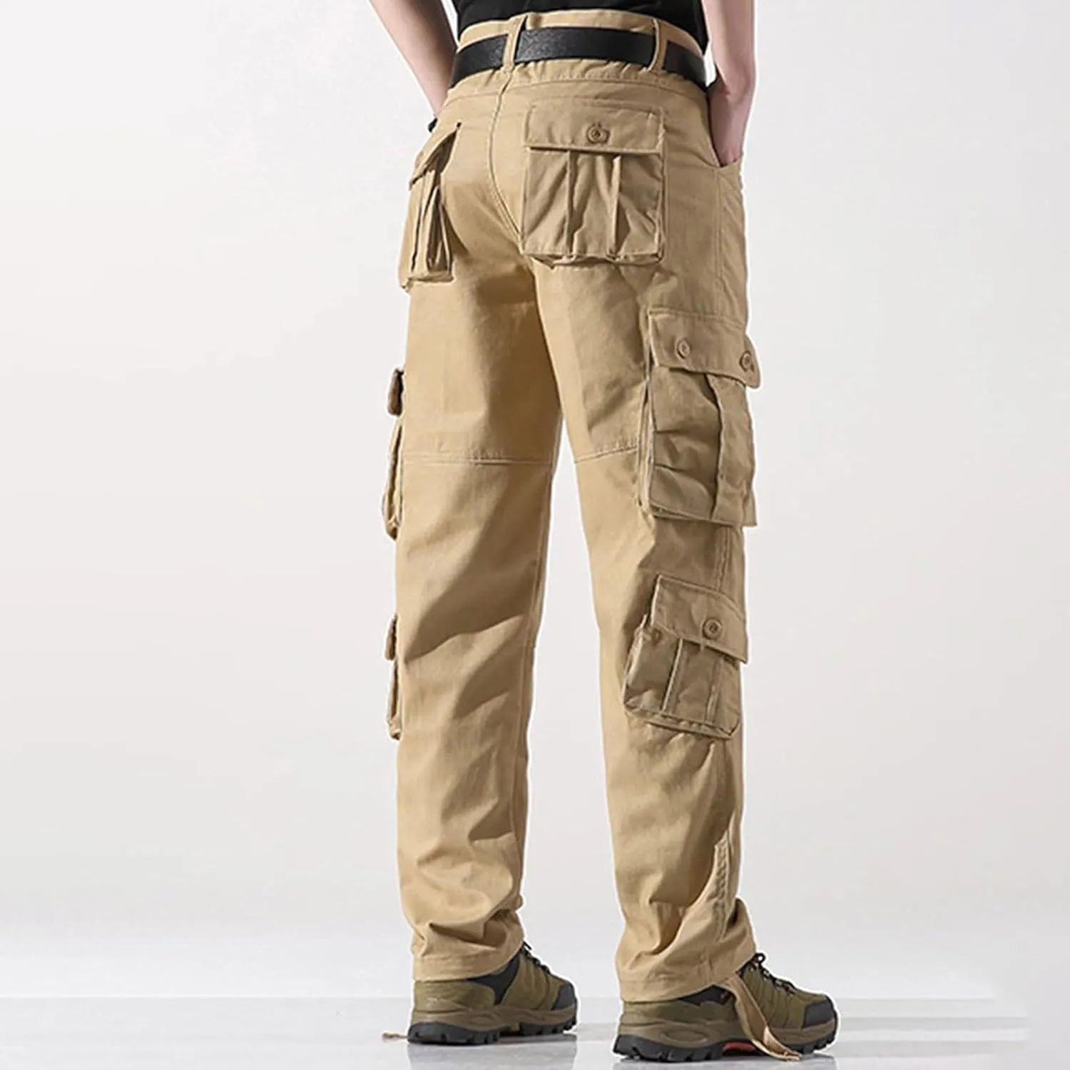 Mens Cargo Pant Mens Cargo Trousers Cotton Heavy Duty Multi Pockets Work Wear Outdoor Camping Pantalones Cargo Hombre
