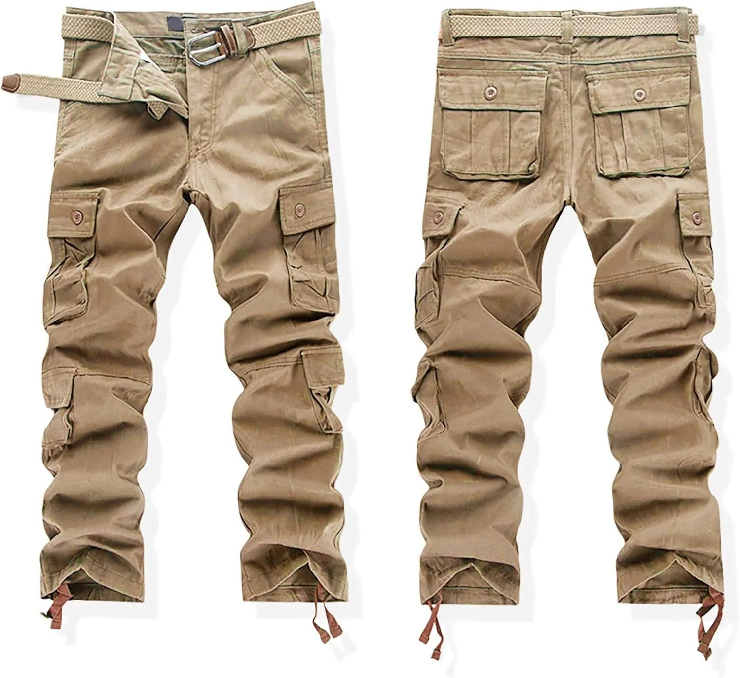 Mens Cargo Pant Mens Cargo Trousers Cotton Heavy Duty Multi Pockets Work Wear Outdoor Camping Pantalones Cargo Hombre