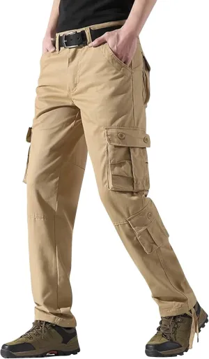 Mens Cargo Pant Mens Cargo Trousers Cotton Heavy Duty Multi Pockets Work Wear Outdoor Camping Pantalones Cargo Hombre