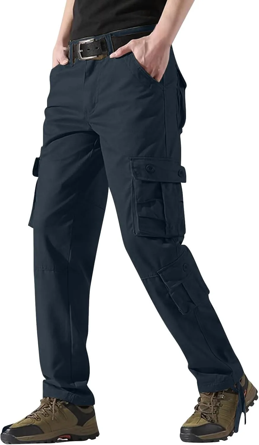 Mens Cargo Pant Mens Cargo Trousers Cotton Heavy Duty Multi Pockets Work Wear Outdoor Camping Pantalones Cargo Hombre