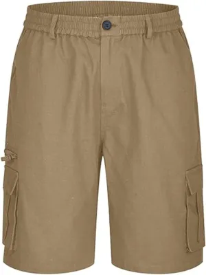 Mens Cargo Shorts Casual Flat Front Shorts Running Shorts with Multi Pocket Athletic Shorts Summer Utility Cargo Short