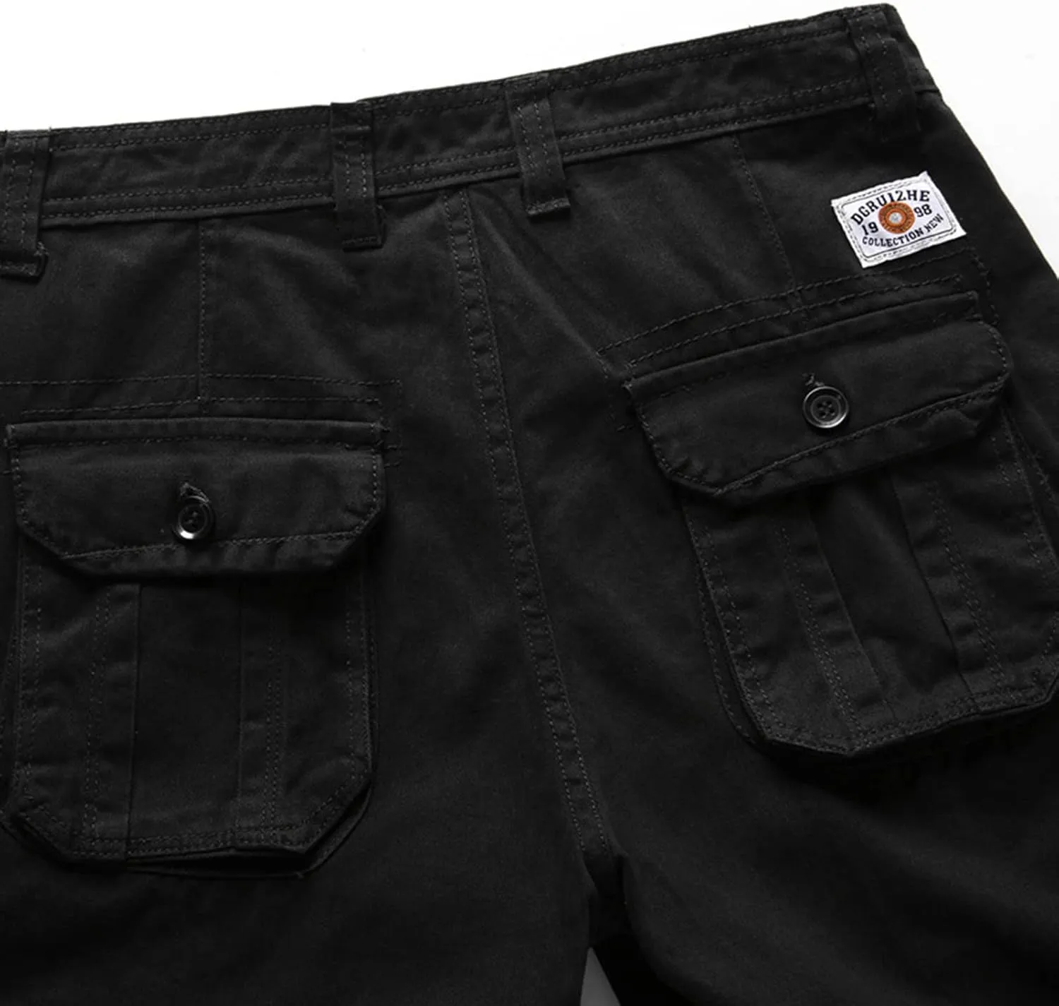 Men's Cargo Shorts Classic Casual Relaxed Fit Shorts Below Knee Length Multi Pocket 3/4 Capri Pants
