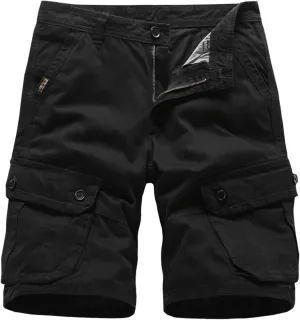 Men's Cargo Shorts Classic Casual Relaxed Fit Shorts Below Knee Length Multi Pocket 3/4 Capri Pants
