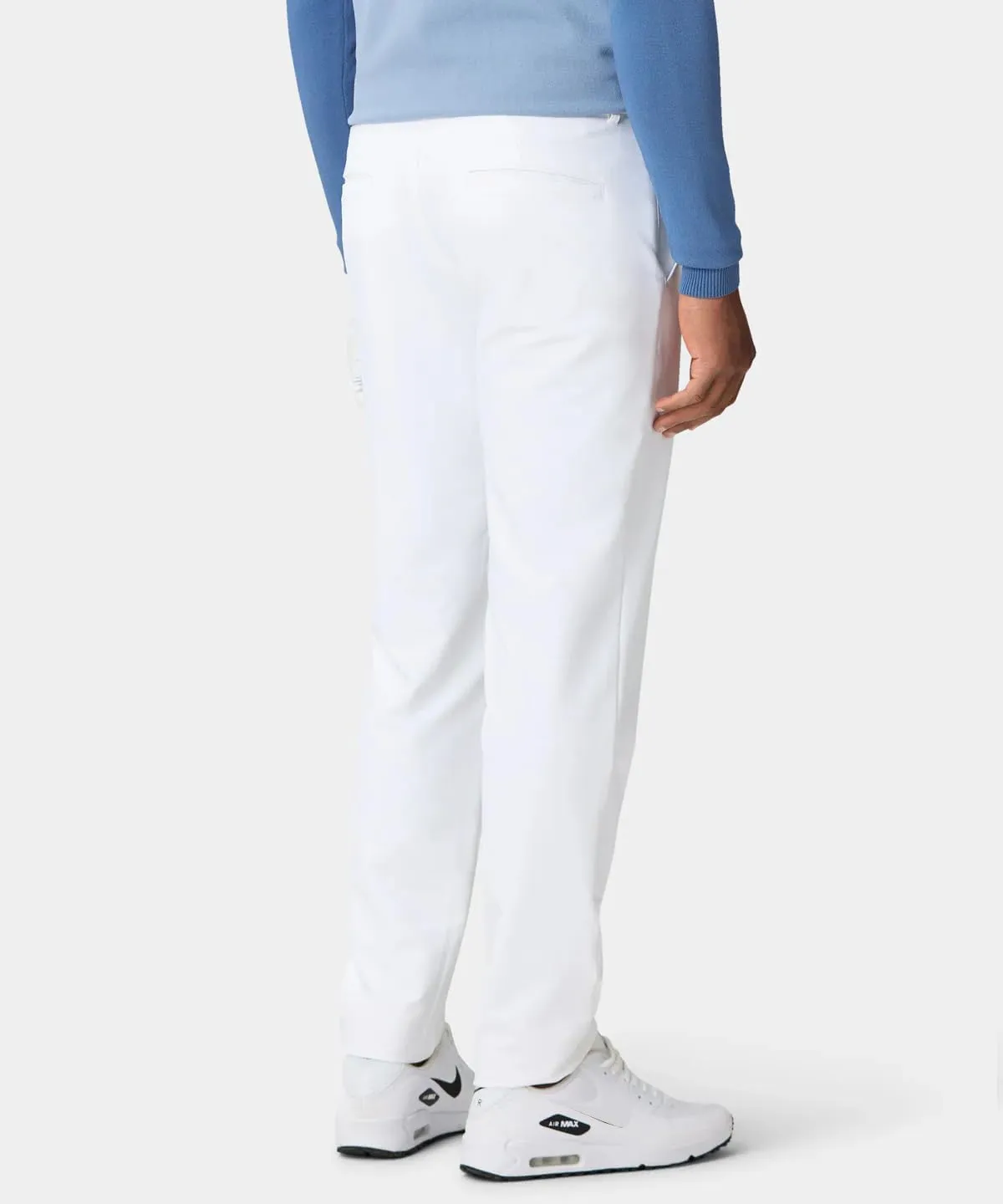 Men's Classic-Fit Stretch Golf Pant Stretch White Slim Fit Lightweight Work Casual Trousers