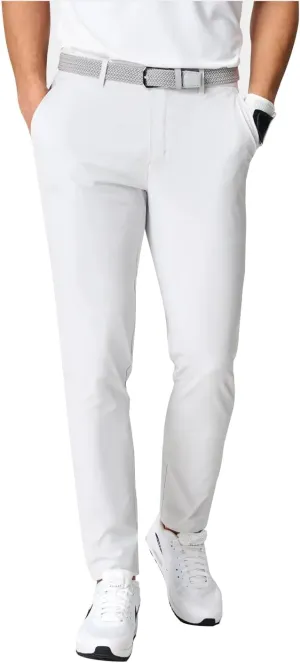 Men's Classic-Fit Stretch Golf Pant Stretch White Slim Fit Lightweight Work Casual Trousers