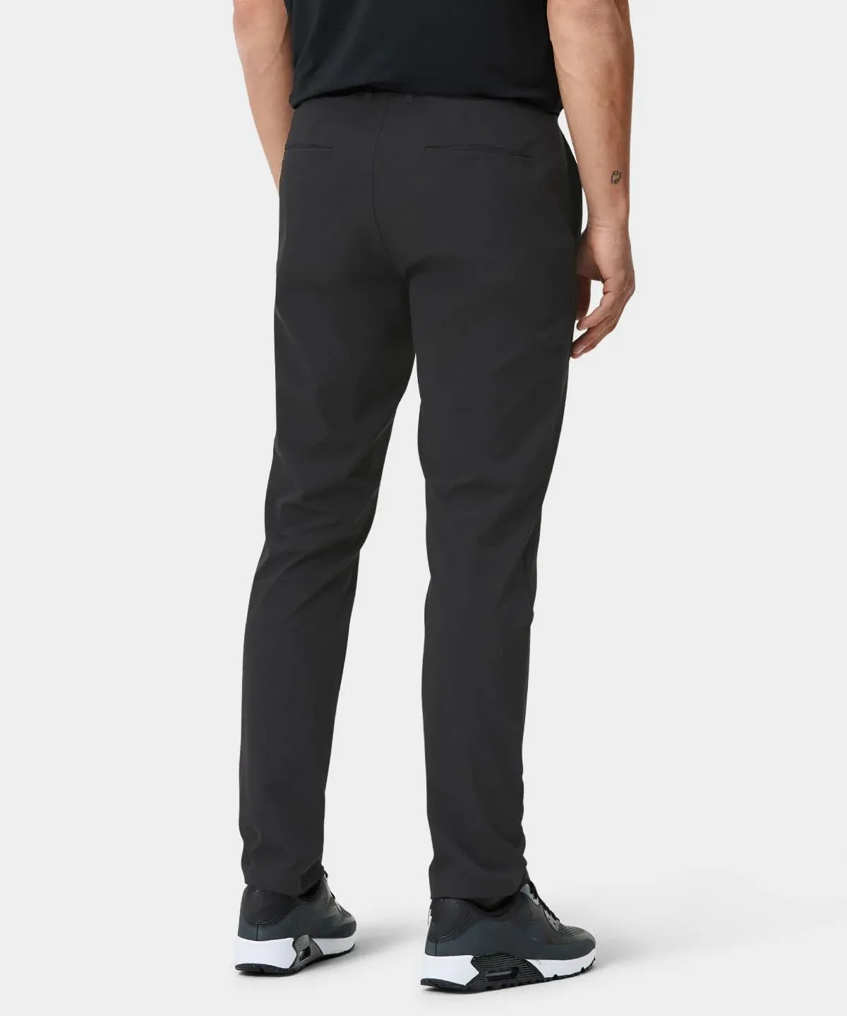 Men's Classic-Fit Stretch Golf Pant Stretch White Slim Fit Lightweight Work Casual Trousers