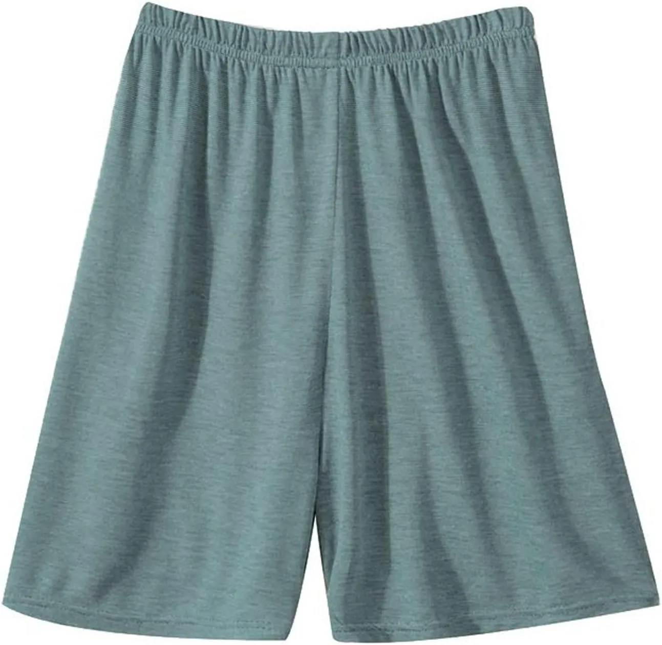 Men's Cotton Pajamas Shorts Pjs Mid-Waist Summer Lightweight Lounge Cool Sleeping Elastic Waisted Loose Fit