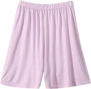 Men's Cotton Pajamas Shorts Pjs Mid-Waist Summer Lightweight Lounge Cool Sleeping Elastic Waisted Loose Fit