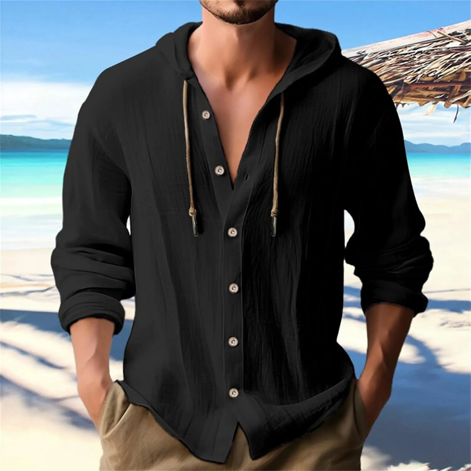 Men's Long Sleeve Button Up Shirts Collar Pocket Long Sleeve Shirt Top Long Sleeve Shirts for Men Casual Shirts for