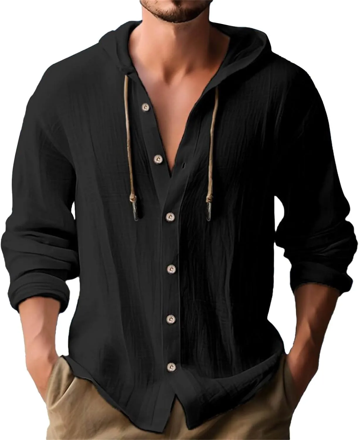 Men's Long Sleeve Button Up Shirts Collar Pocket Long Sleeve Shirt Top Long Sleeve Shirts for Men Casual Shirts for