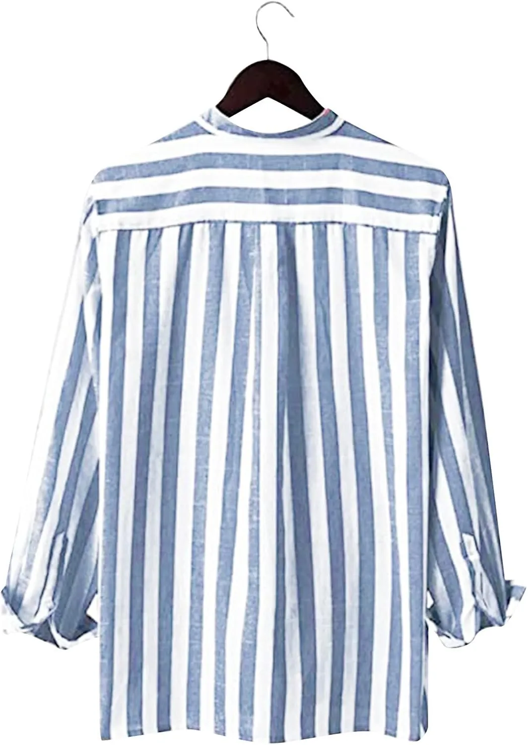 Men's Long Sleeve Button Up Shirts Collar Pocket Long Sleeve Shirt Top Long Sleeve Shirts for Men Casual Shirts for