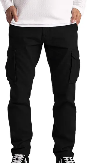 Mens Loose Cargo Pants Multi-Pocket Men's Trousers Tooling Solid Men's Pants Men's Cargo Jogger Sweatpants Cargo