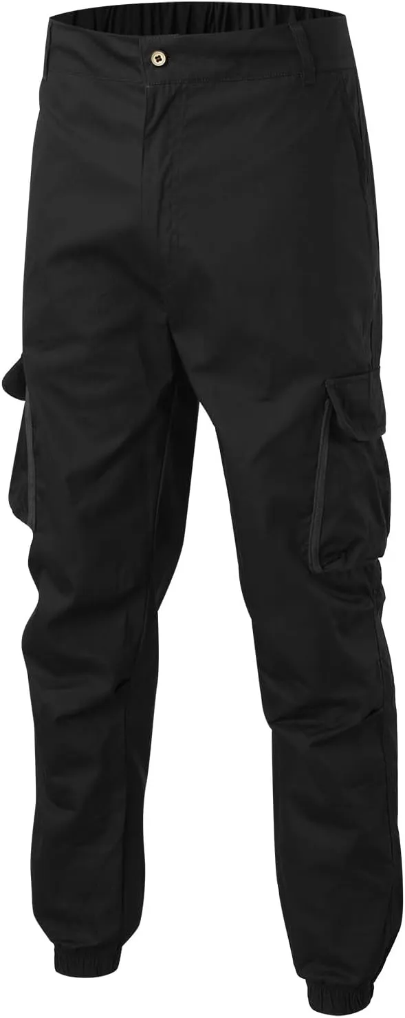 Mens Loose Cargo Pants Multi-Pocket Men's Trousers Tooling Solid Men's Pants Men's Cargo Jogger Sweatpants Cargo