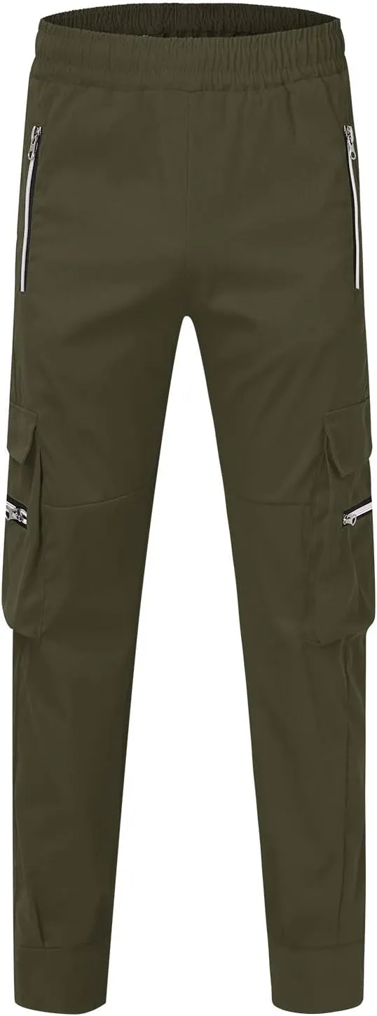 Mens Loose Cargo Pants Multi-Pocket Men's Trousers Tooling Solid Men's Pants Men's Cargo Jogger Sweatpants Cargo