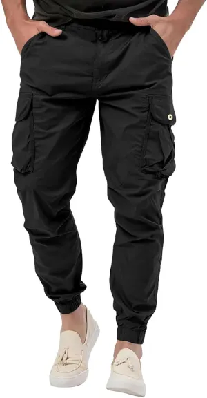 Mens Loose Cargo Pants Multi-Pocket Men's Trousers Tooling Solid Men's Pants Men's Cargo Jogger Sweatpants Cargo