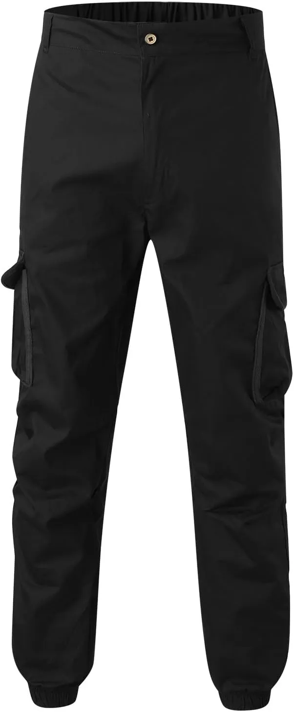 Mens Loose Cargo Pants Multi-Pocket Men's Trousers Tooling Solid Men's Pants Men's Cargo Jogger Sweatpants Cargo