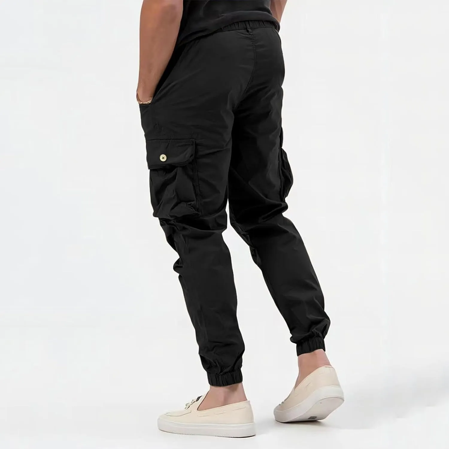 Mens Loose Cargo Pants Multi-Pocket Men's Trousers Tooling Solid Men's Pants Men's Cargo Jogger Sweatpants Cargo