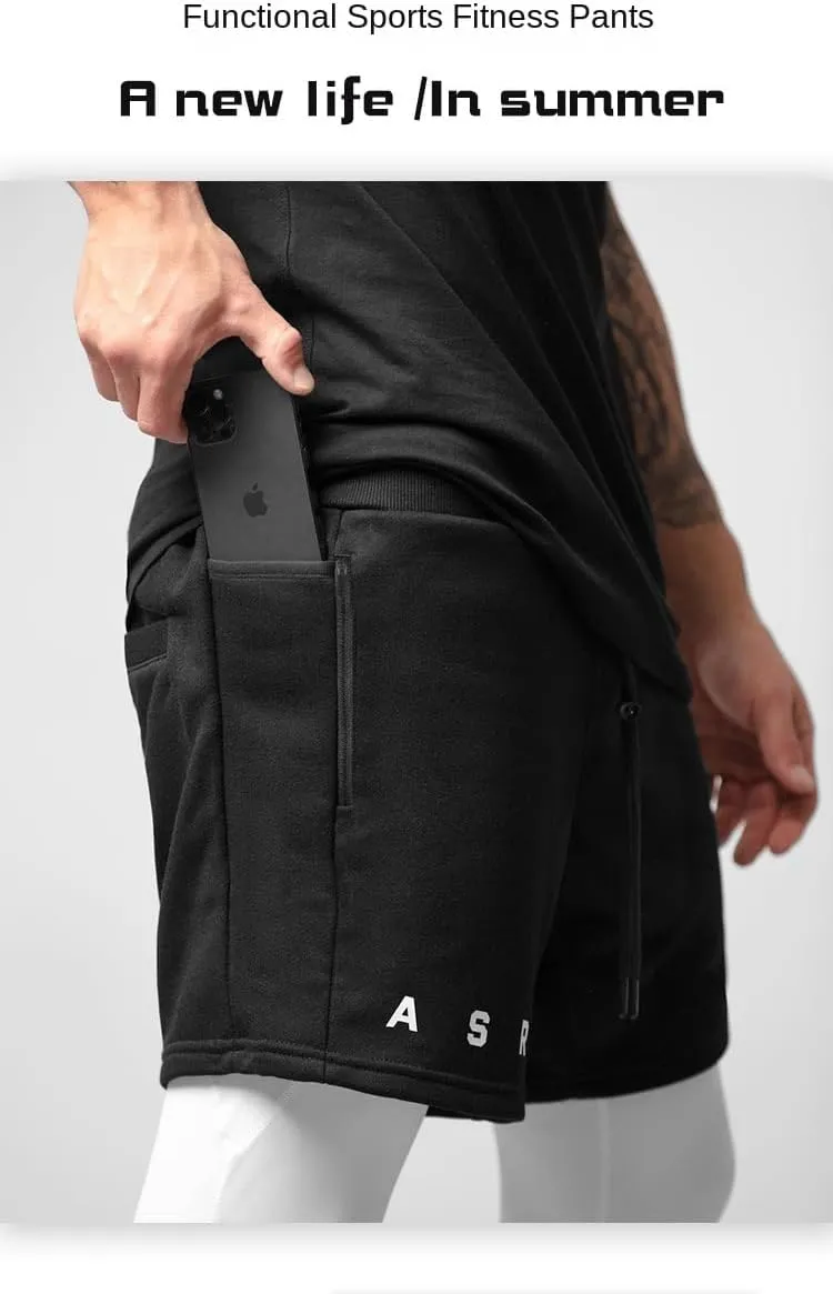 Men's Lounge Shorts with Zipper Pockets Loose-fit Jersey Shorts for Running,Workout,Training, Basketball