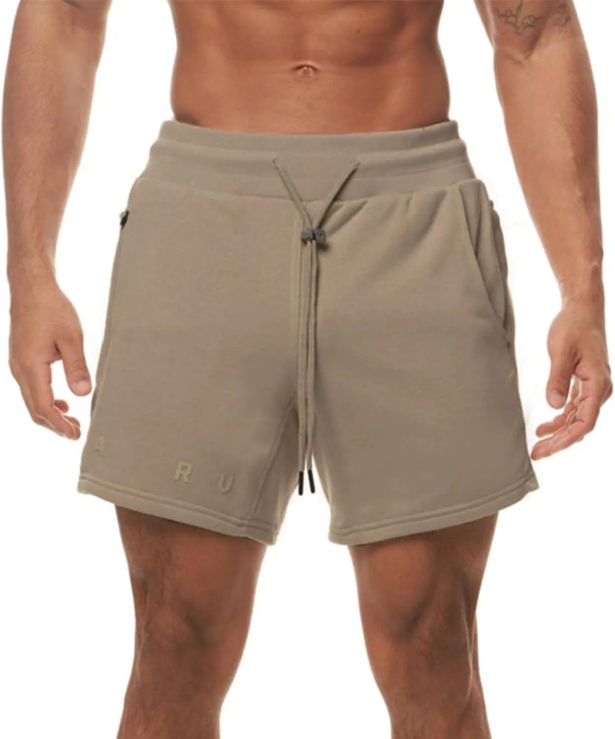 Men's Lounge Shorts with Zipper Pockets Loose-fit Jersey Shorts for Running,Workout,Training, Basketball