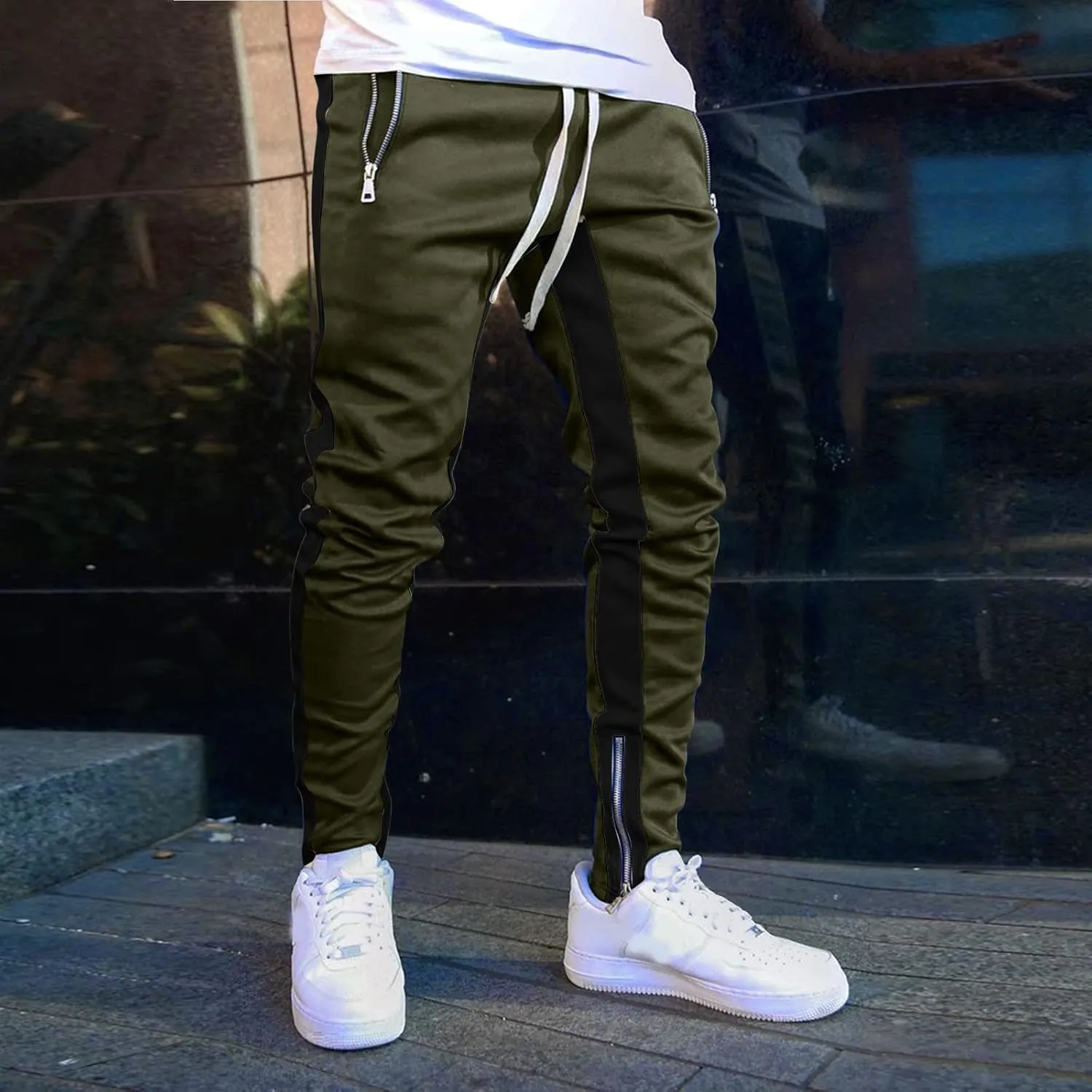 Mens Workout Cargo Sweatpants Cargo Outdoor Cargo Lightweight Mens Work Pants with Multi-Pocket Mens Wild Cargo Pants