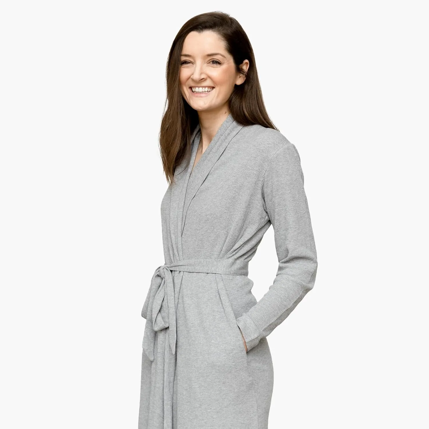 Monica   Andy Organic Cotton Printed Lounge Robe Women or Maternity
