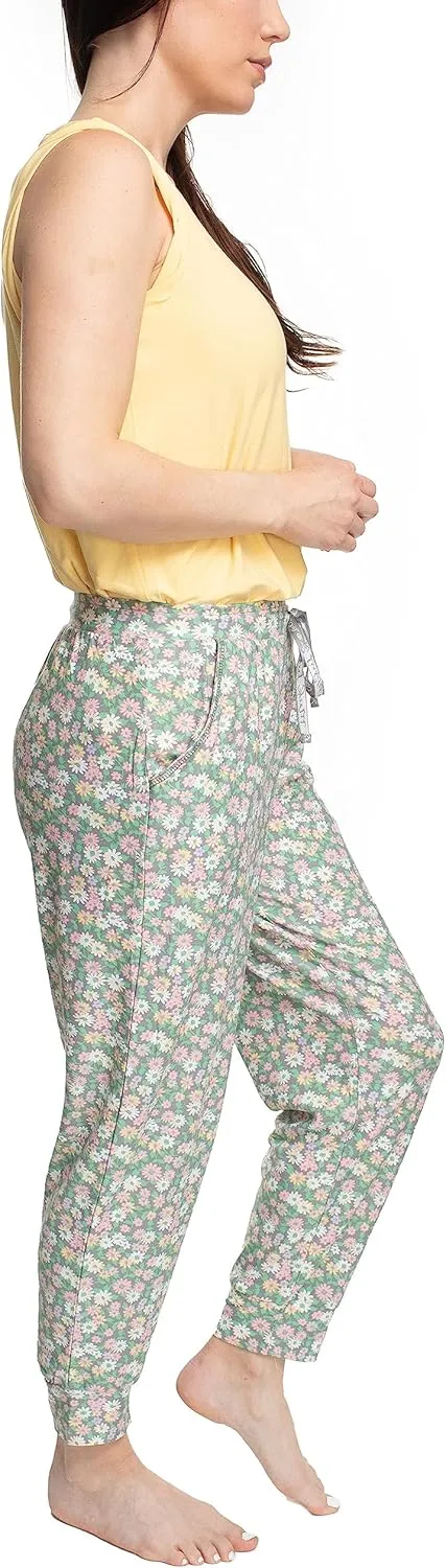 MUK LUKS Sleeveless Tank Top and Jogger Sleep Set with Pockets, Soft Matching Sleepwear Lounge PJs