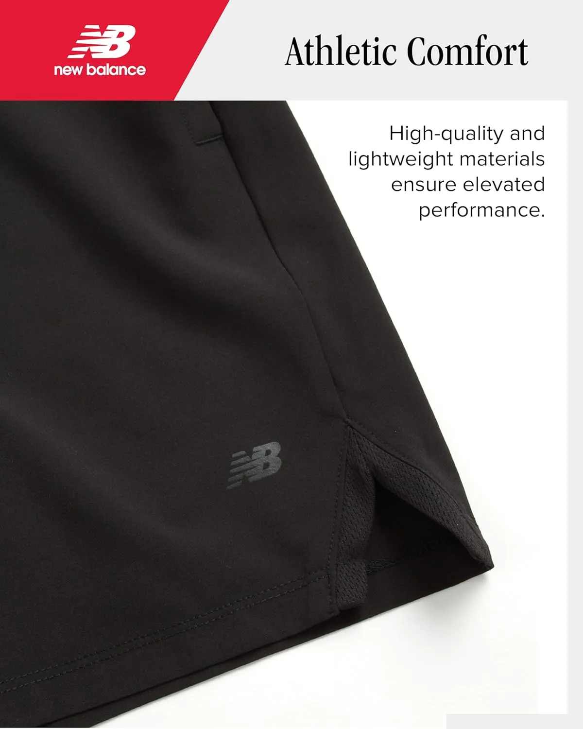 New Balance Boys' Active Shorts - Kids Athletic Performance Woven Shorts with Pockets - Gym Shorts for Boys' (8-20)
