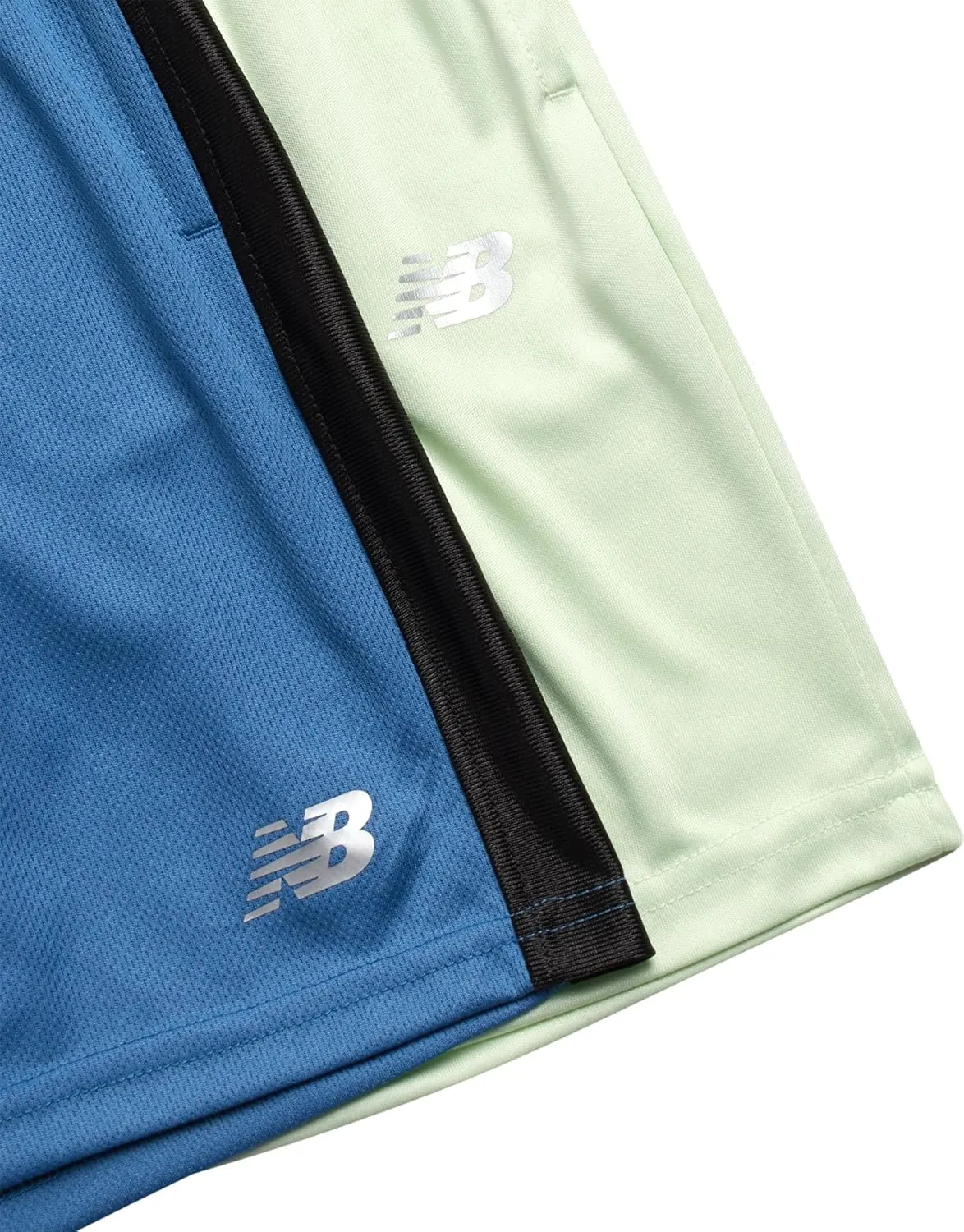 New Balance Boys' Athletic Shorts - 4 Pack Active Performance Quick Dry Running Gym Basketball Shorts for Boys (Sizes: 8-20)