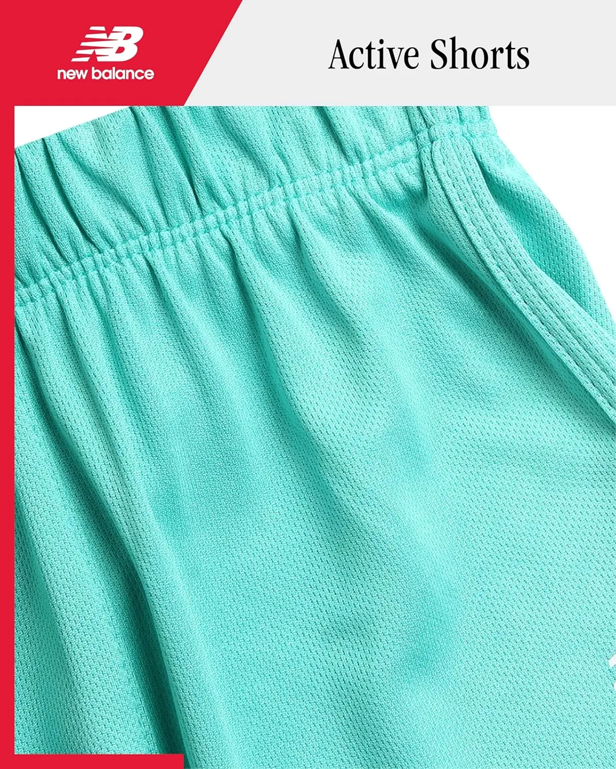 New Balance Girls' Active Shorts - Athletic Performance Mesh Running Shorts - Dolphin Gym Shorts for Girls (8-16)