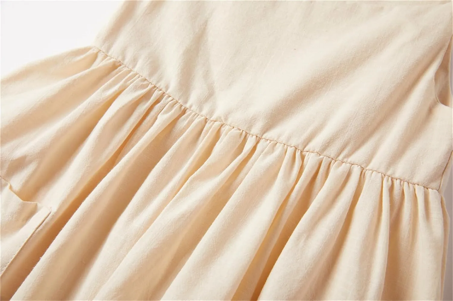 Niyage Toddler Dress Sleeveless Kids Casual Party Dresses Girls Cotton Tie Strap Bow Casual Boho Sundress