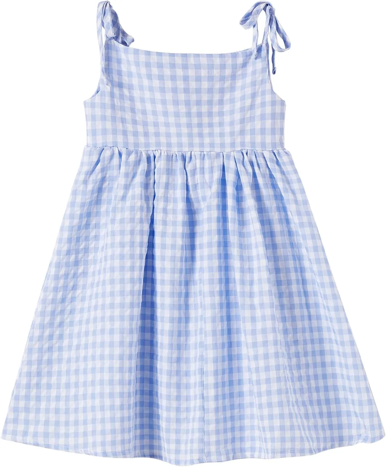 Niyage Toddler Dress Sleeveless Kids Casual Party Dresses Girls Cotton Tie Strap Bow Casual Boho Sundress
