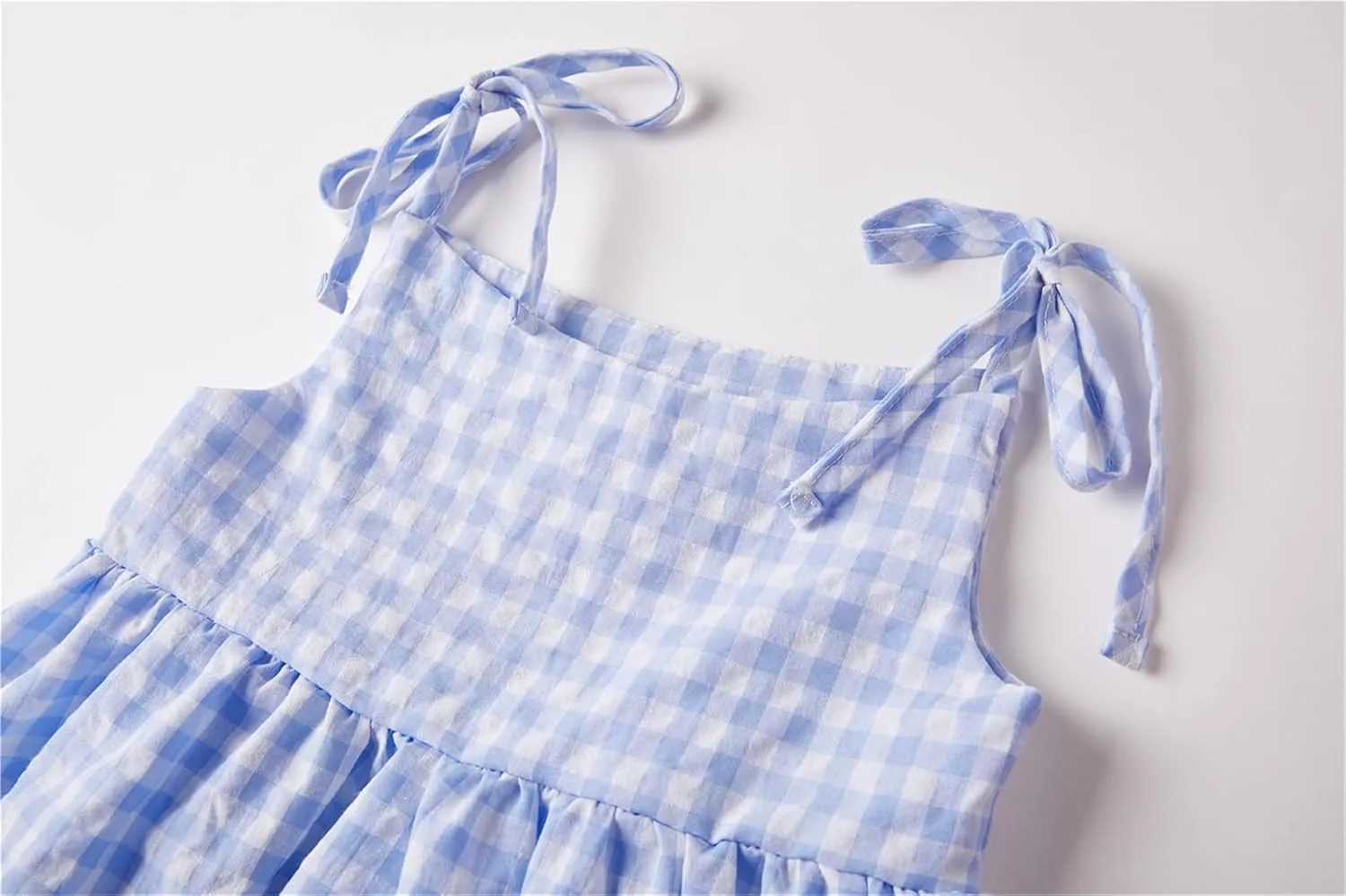 Niyage Toddler Dress Sleeveless Kids Casual Party Dresses Girls Cotton Tie Strap Bow Casual Boho Sundress