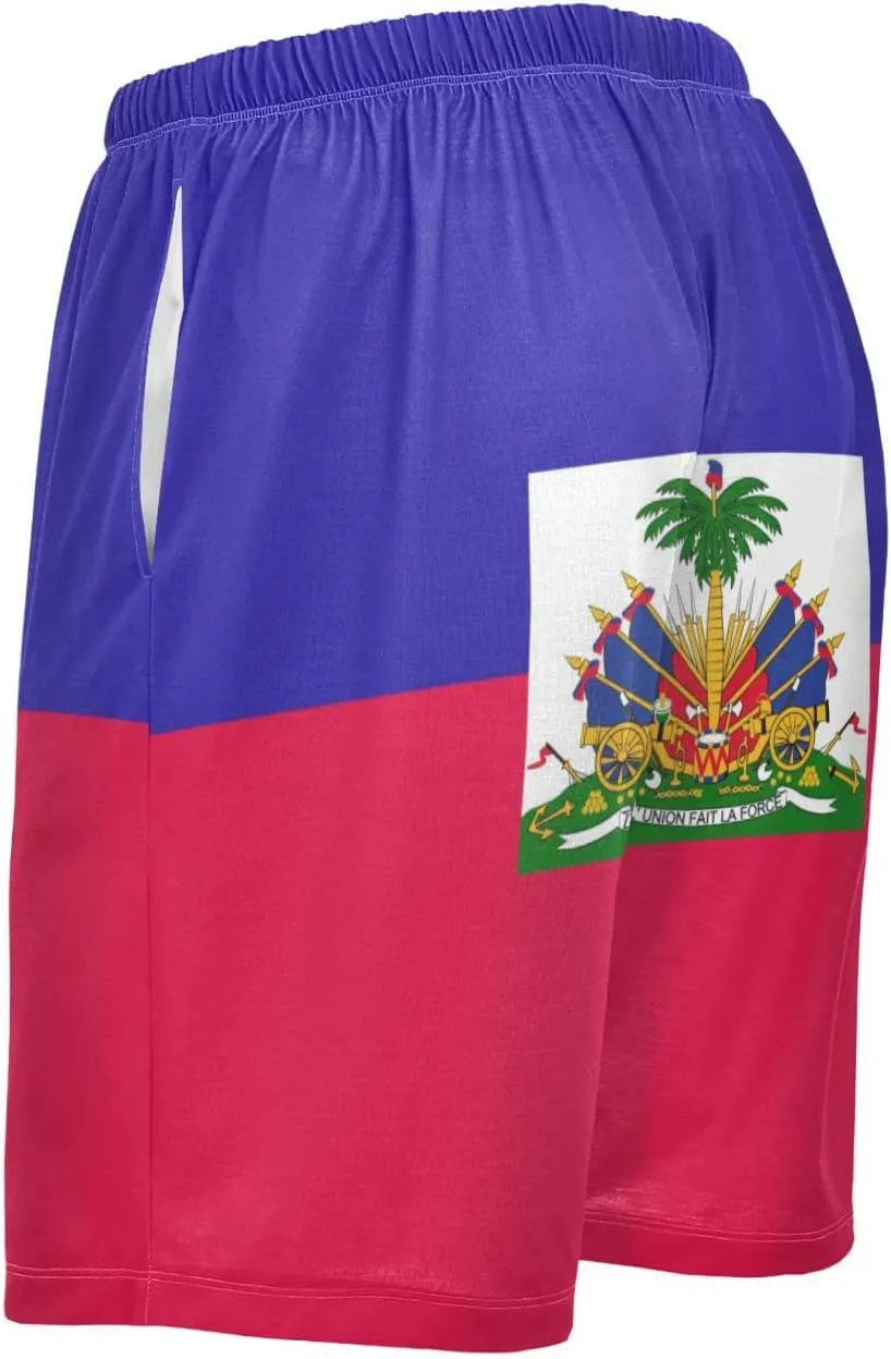 Ollabaky Pajama Shorts for Men National Flag Pjs Bottoms Sleep Shorts Lounge Wear Pajama Pants with Pocket