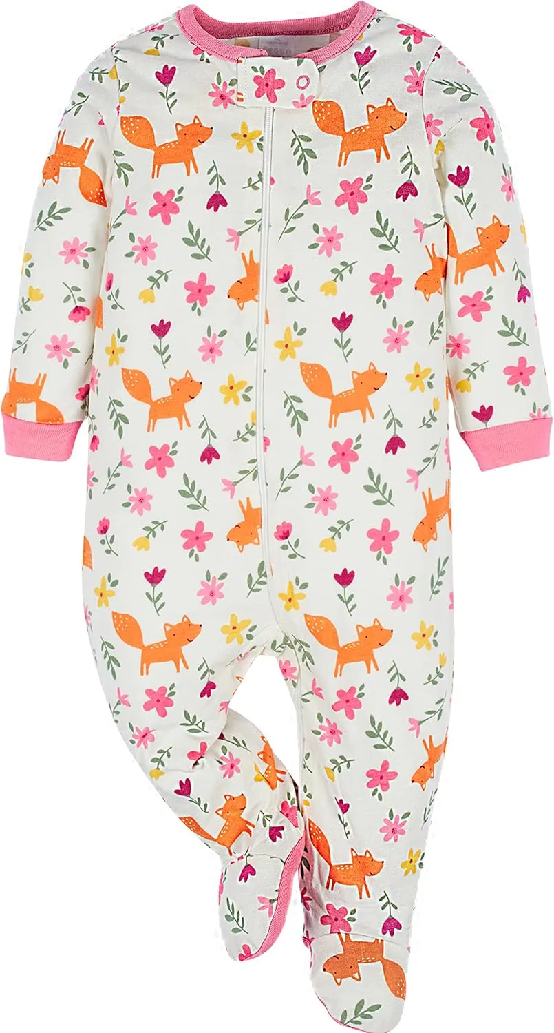 Onesies Brand baby-girls 4-pack Sleep 'N Play Footies Multi Pack