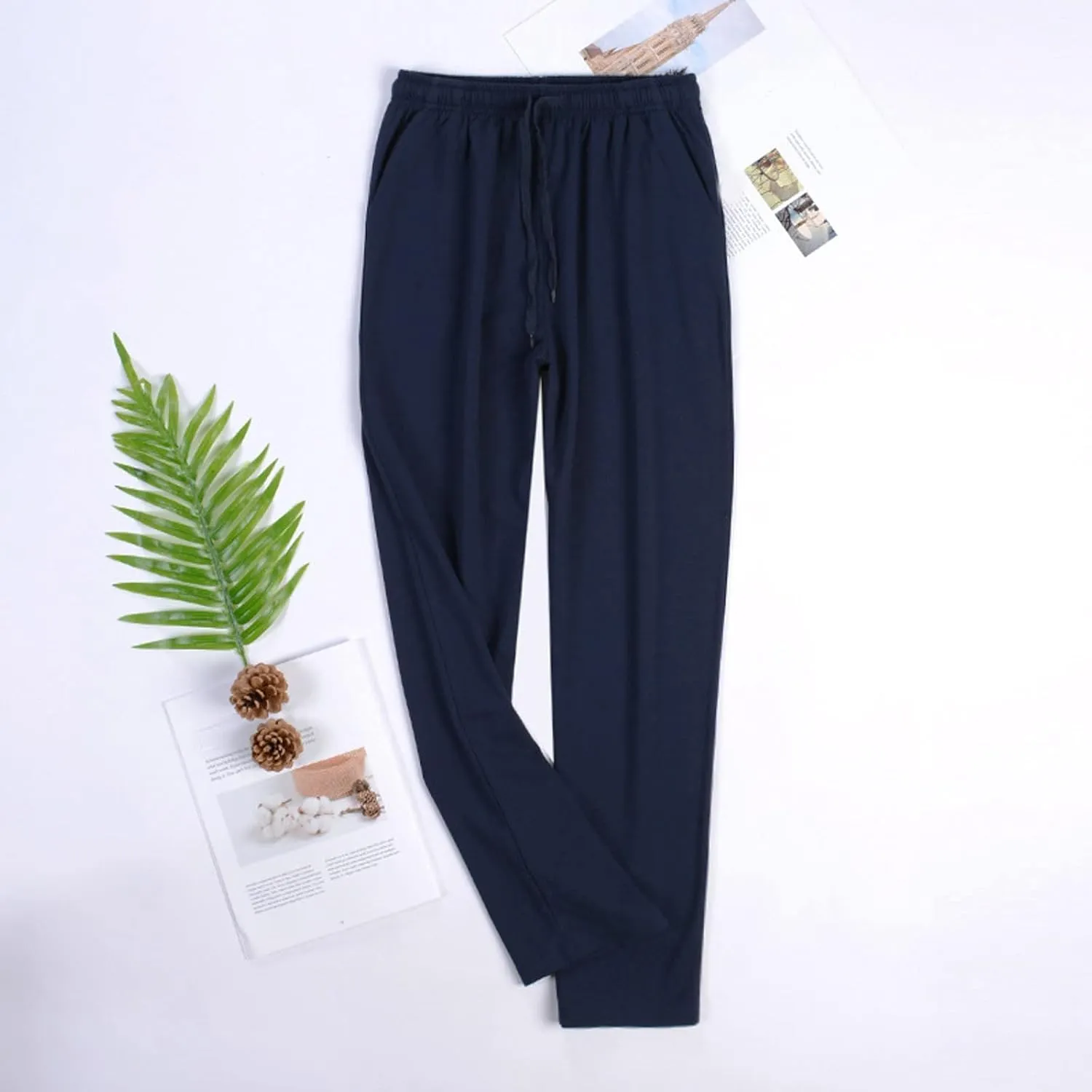 Pajama Pants Women Y2K Striped Elastic High Waist Straight Wide Leg Lounge Pants Elastic High Waist Pants Trousers