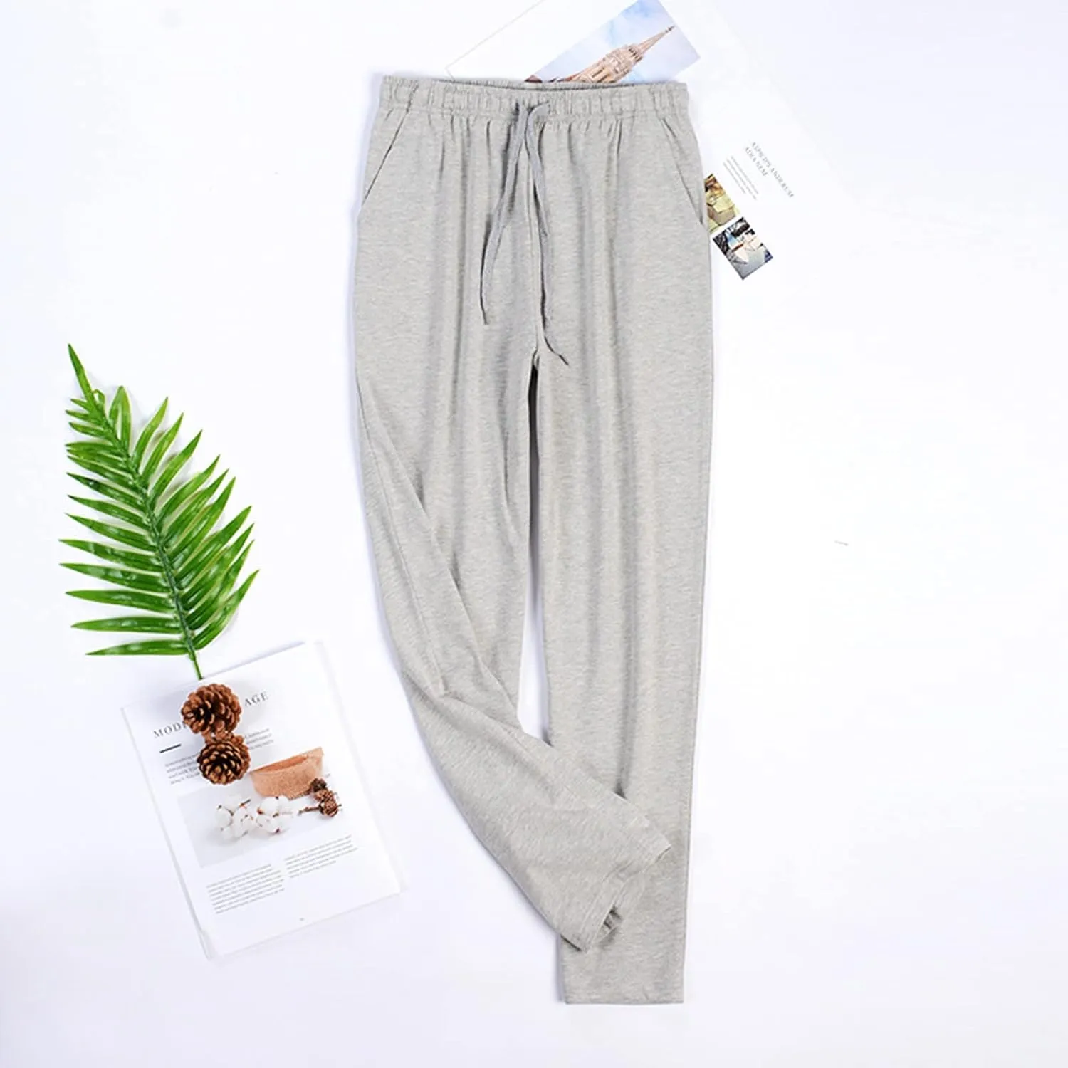 Pajama Pants Women Y2K Striped Elastic High Waist Straight Wide Leg Lounge Pants Elastic High Waist Pants Trousers