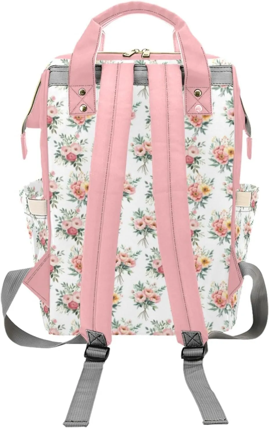 Personalized Cute Elephant Diaper Bag Backpack for Girls, Custom Diaper Backpack Mommy Bag with Name, Customized Name Nursing Bags Gifts for Newborn New Mom