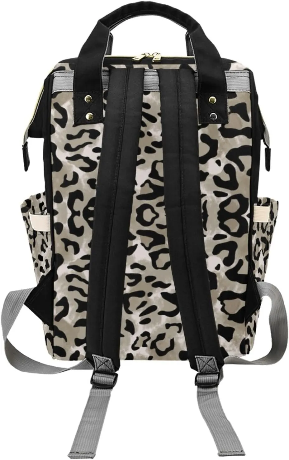 Personalized Leopard Print Diaper Bag for Baby Girls, Custom Diaper Backpack with Name, Mummy Nursing Baby Bags, Casual Shoulders Bag Daypack Travel Bag for Mom, Gifts for Mother's Day