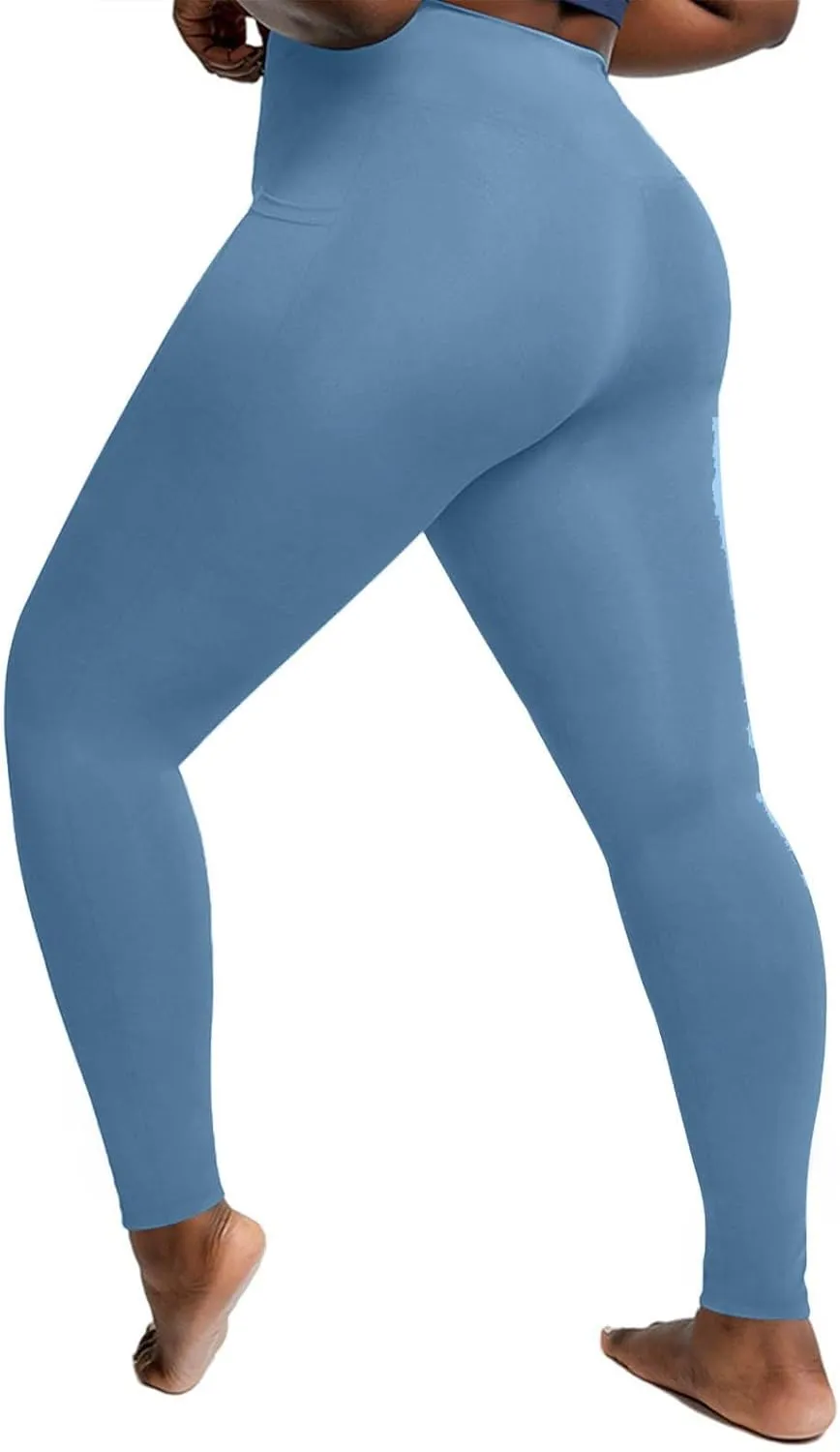 Plus Size Leggings for Women Stretchy Tummy Control High Waist Yoga Pants Workout Athletic Gym Legigngs with Pockets