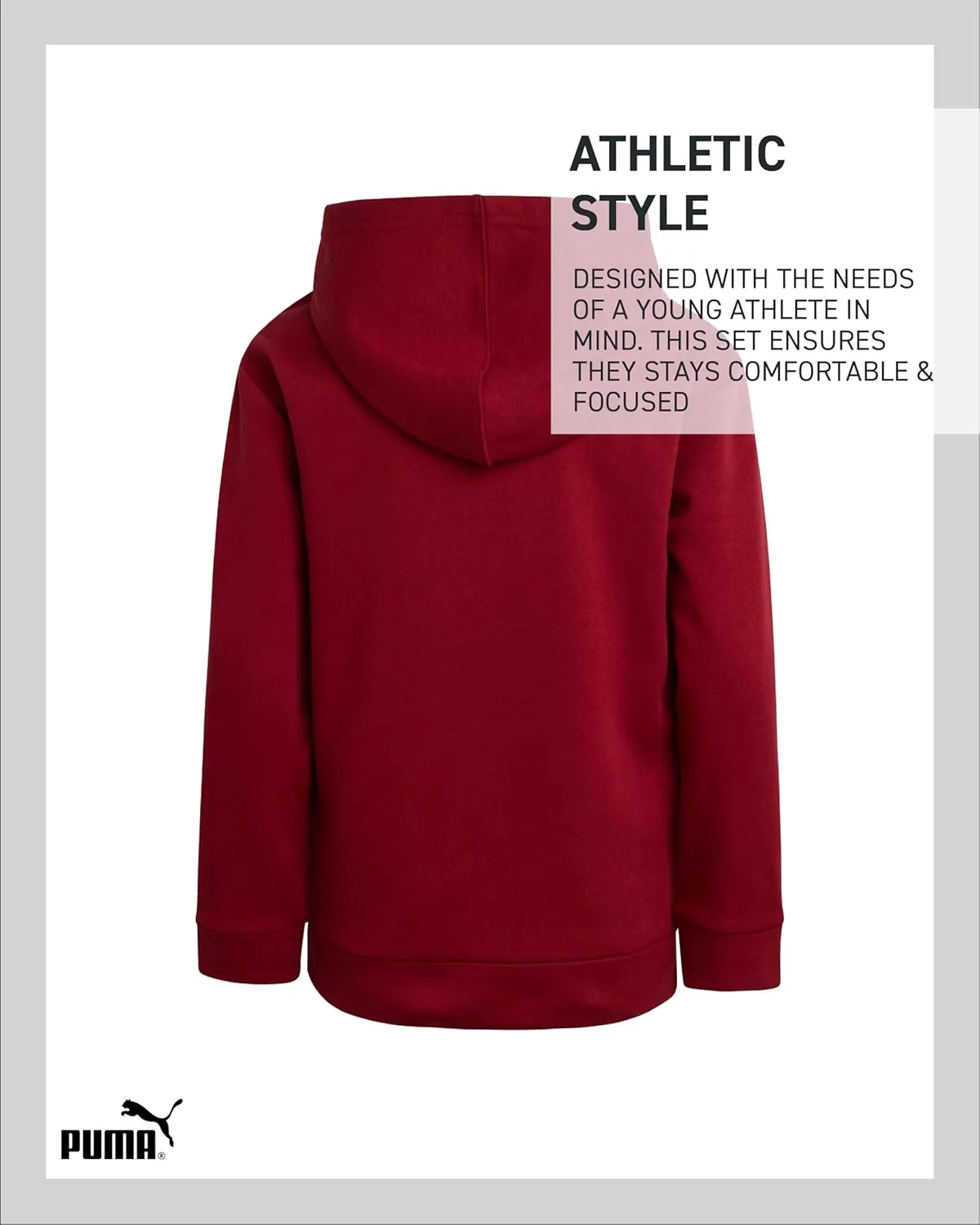PUMA Boys' Athletic Hoodie - Performance Fleece Pullover Graphic Sweatshirt for Boys (Sizes: 8-20)