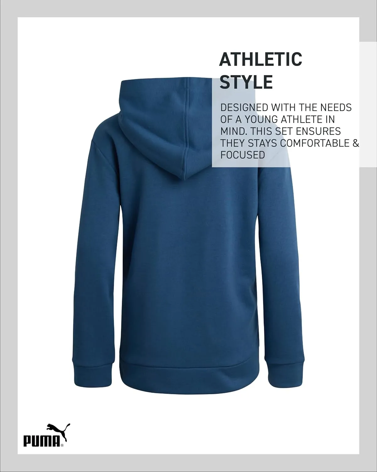 PUMA Boys' Athletic Hoodie - Performance Fleece Pullover Graphic Sweatshirt for Boys (Sizes: 8-20)