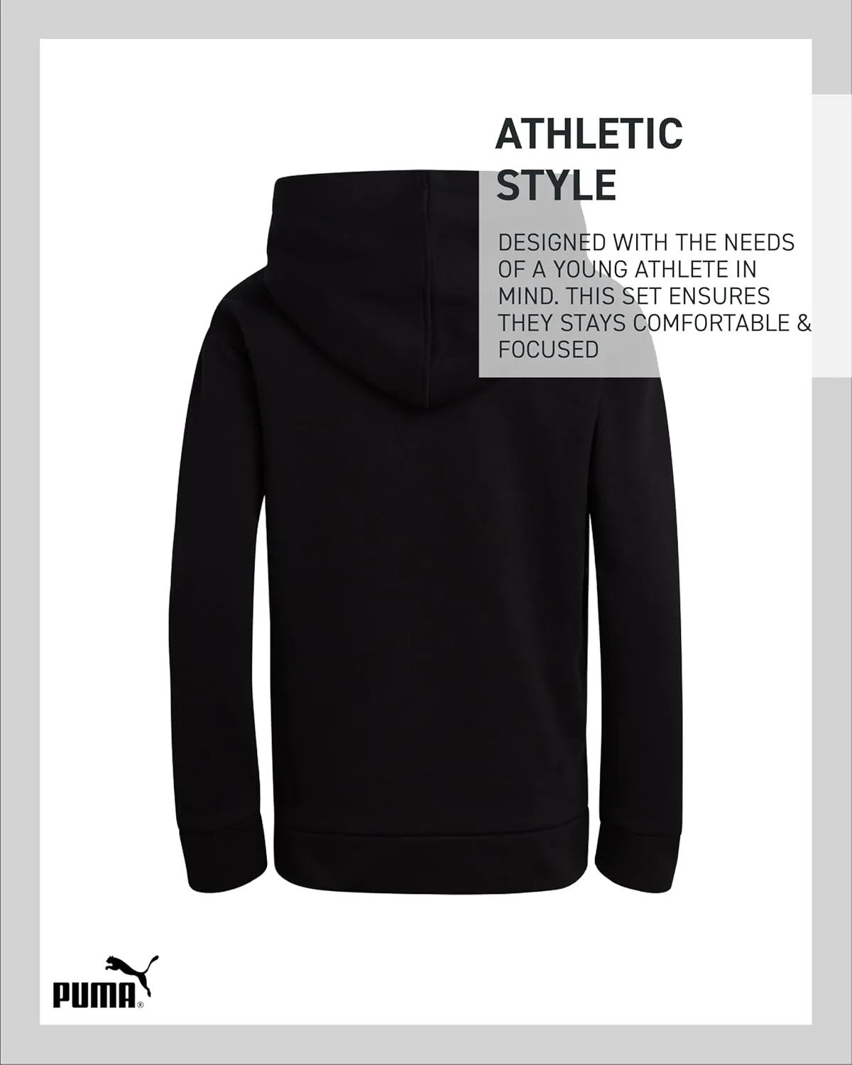PUMA Boys' Athletic Hoodie - Performance Fleece Pullover Graphic Sweatshirt for Boys (Sizes: 8-20)