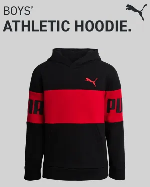 PUMA Boys' Athletic Hoodie - Performance Fleece Pullover Graphic Sweatshirt for Boys (Sizes: 8-20)