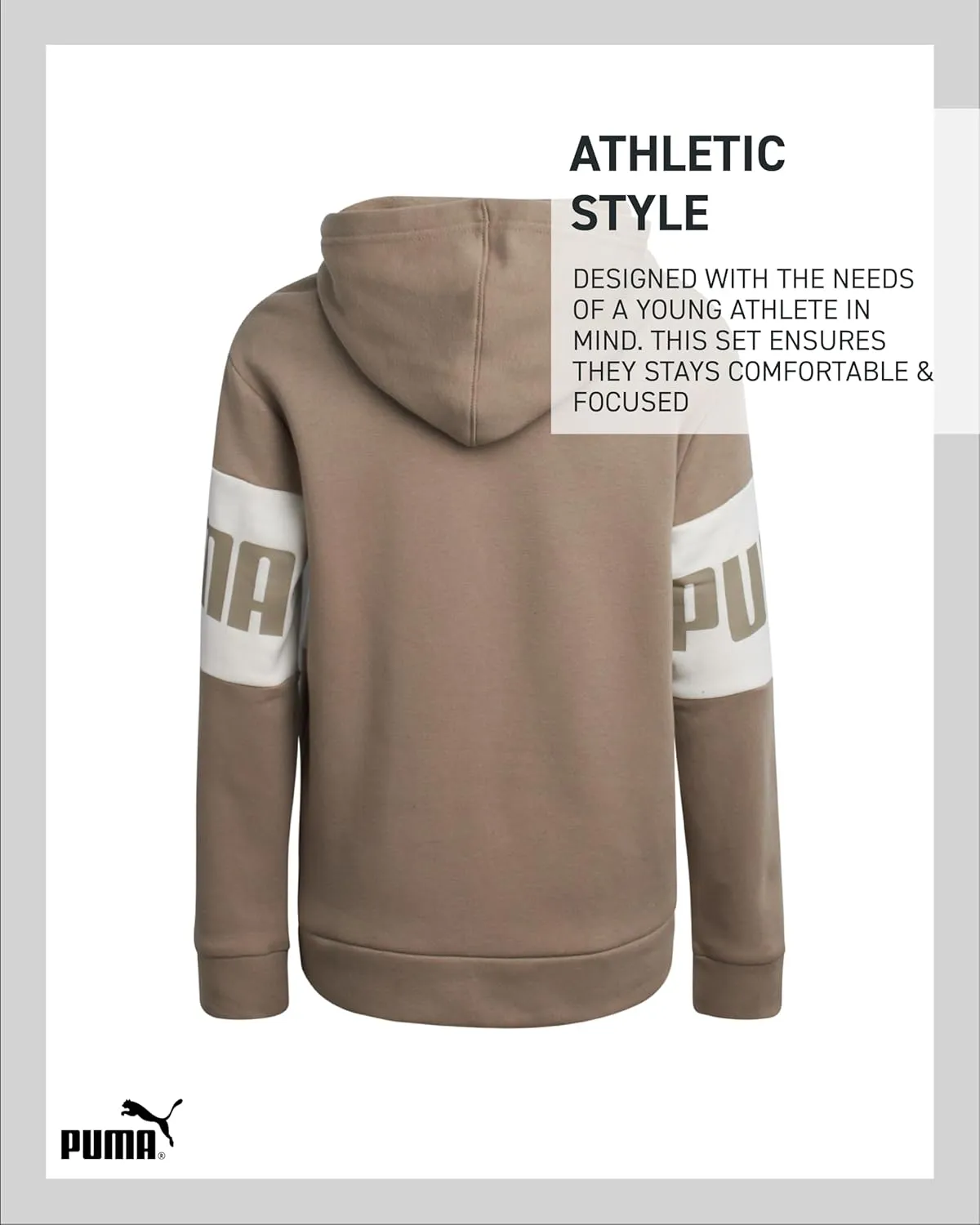 PUMA Boys' Athletic Hoodie - Performance Fleece Pullover Graphic Sweatshirt for Boys (Sizes: 8-20)