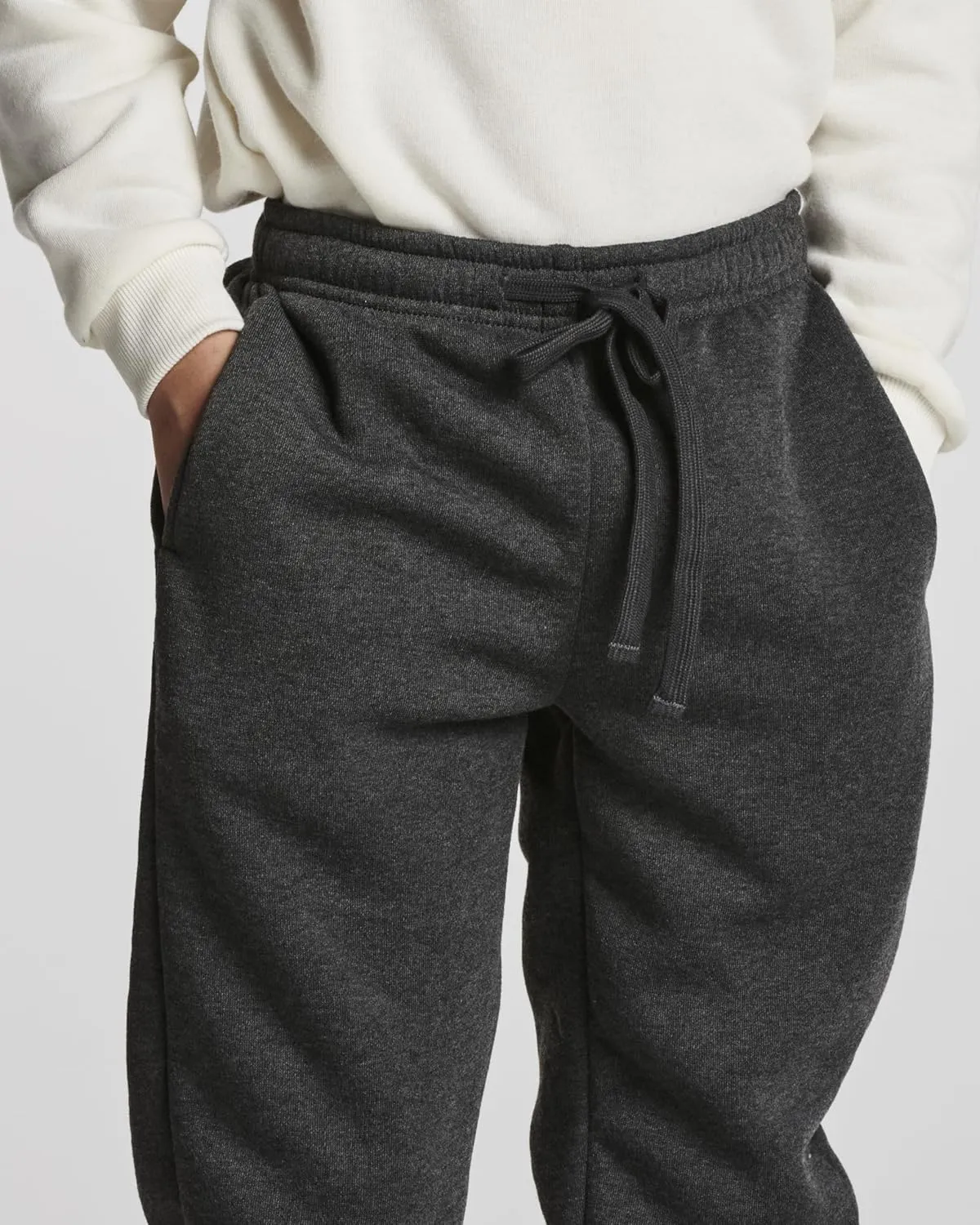 Real Essentials 3 Pack: Boys Tech Fleece Jogger Active Sweatpants with Pockets - Youth Soft Athletic Joggers (Size 6-24)