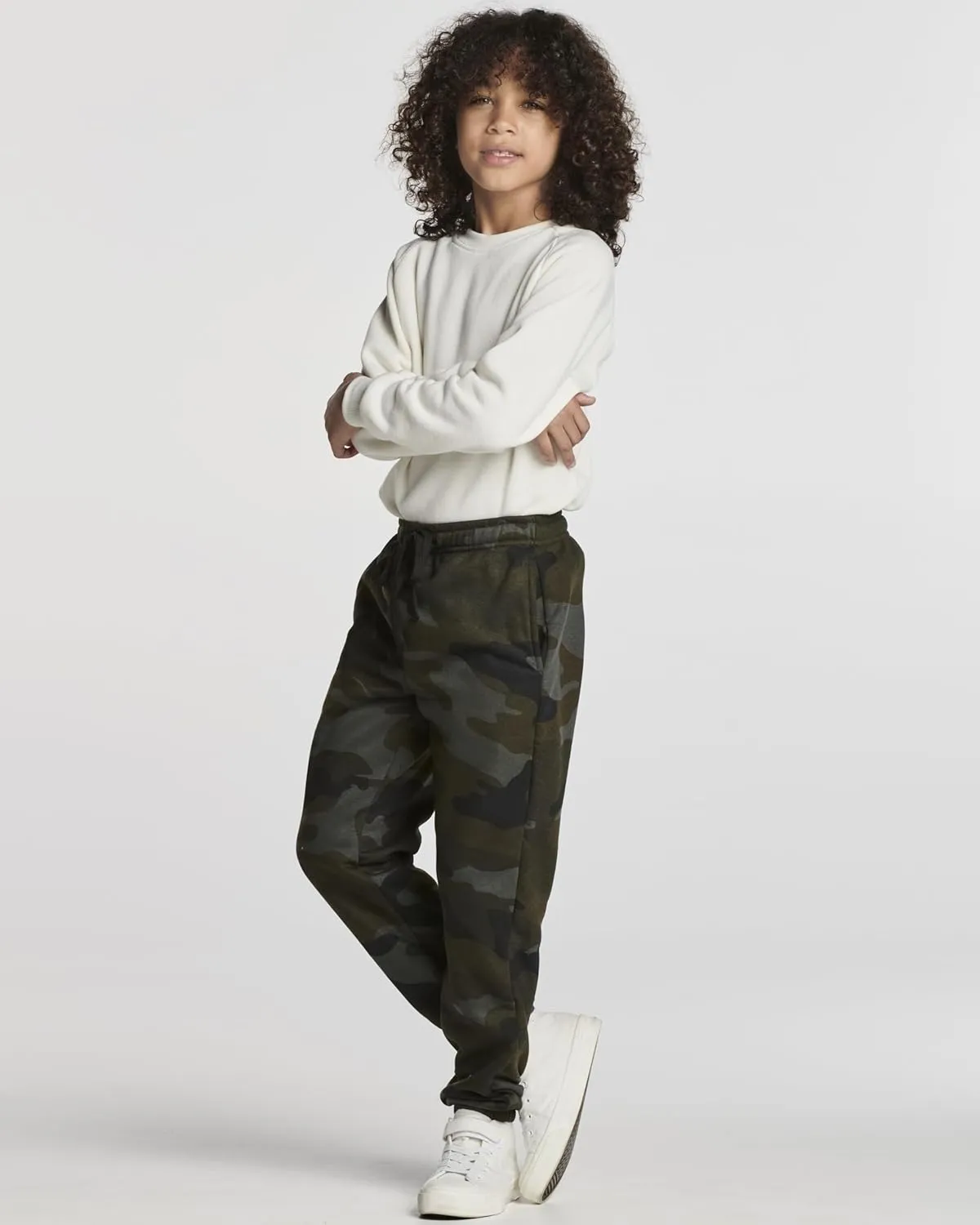 Real Essentials 3 Pack: Boys Tech Fleece Jogger Active Sweatpants with Pockets - Youth Soft Athletic Joggers (Size 6-24)