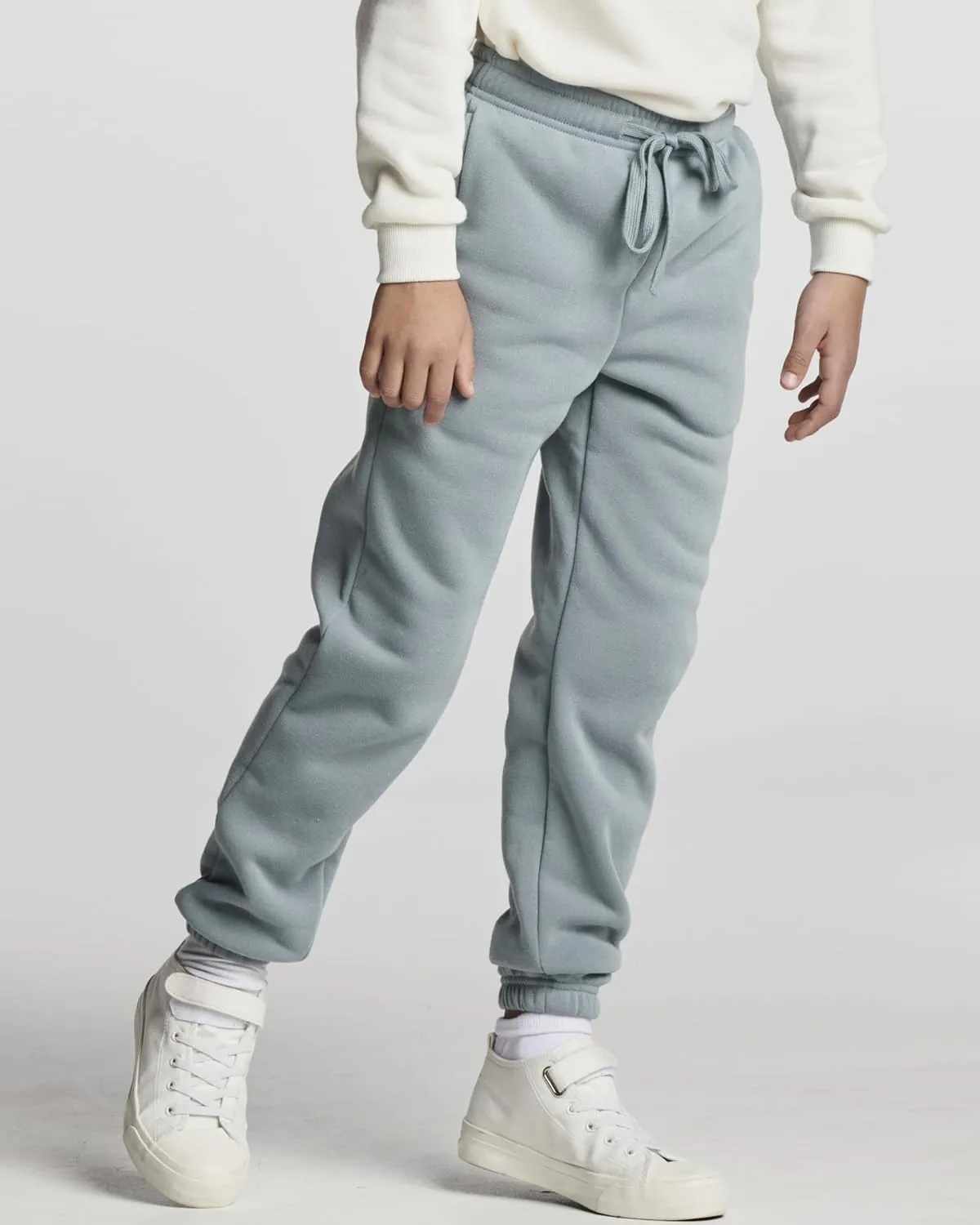 Real Essentials 3 Pack: Boys Tech Fleece Jogger Active Sweatpants with Pockets - Youth Soft Athletic Joggers (Size 6-24)